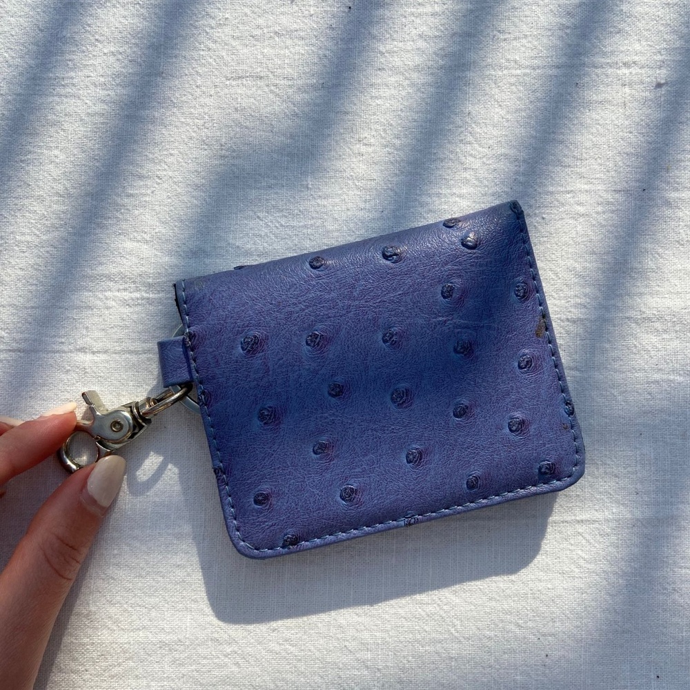 Blue Leather Key Chain wallet